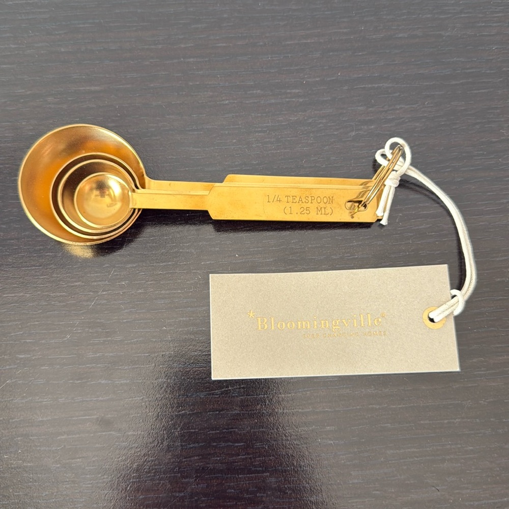 NWT Bloomingville Goldtone Measuring Spoons